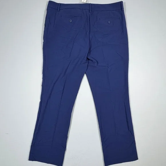 New York & Company Crosby Slim Leg Pants Slacks Blue Stretch 18 Average NWT - Picture 3 of 11